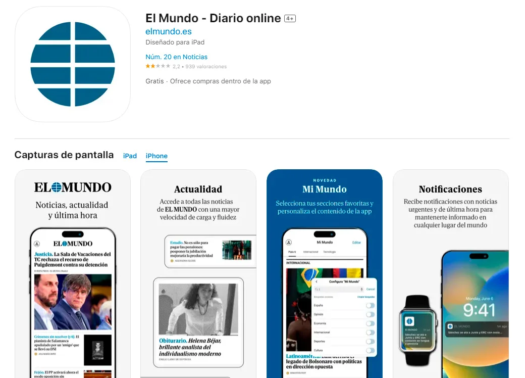 приложения для изучения испанского el mundo