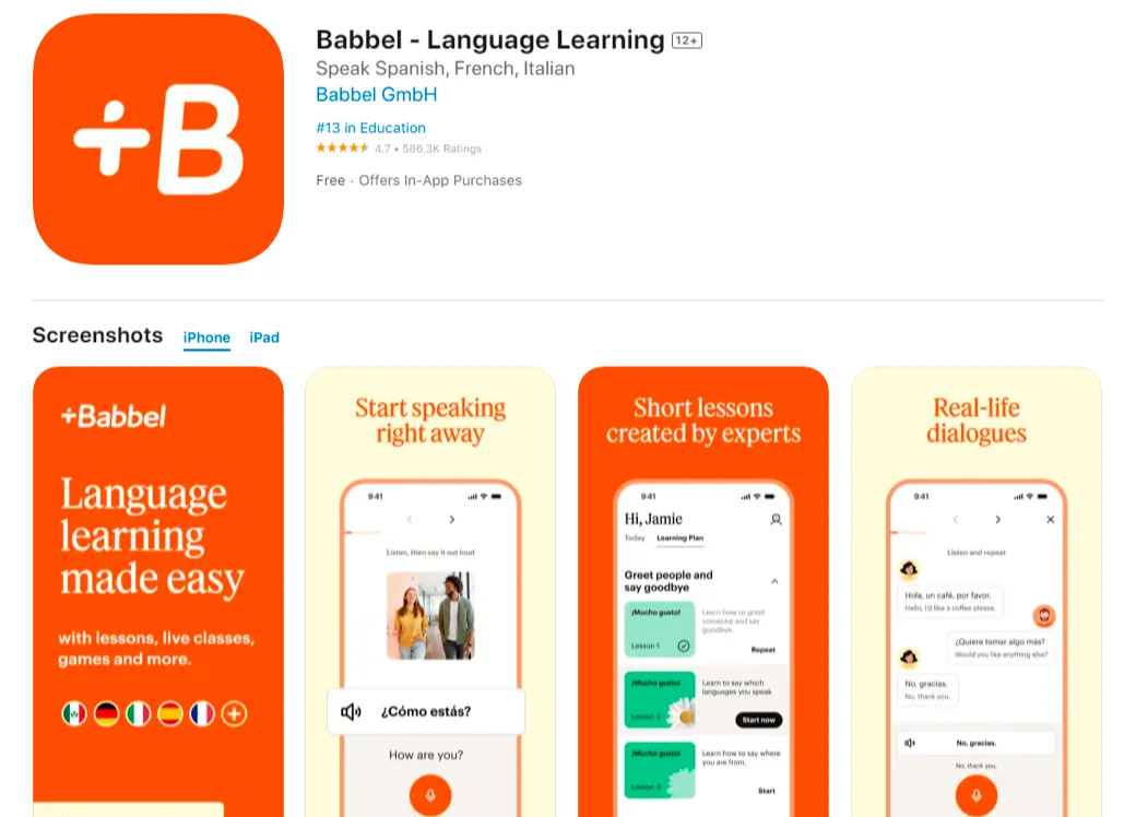 приложения для изучения испанского babbel