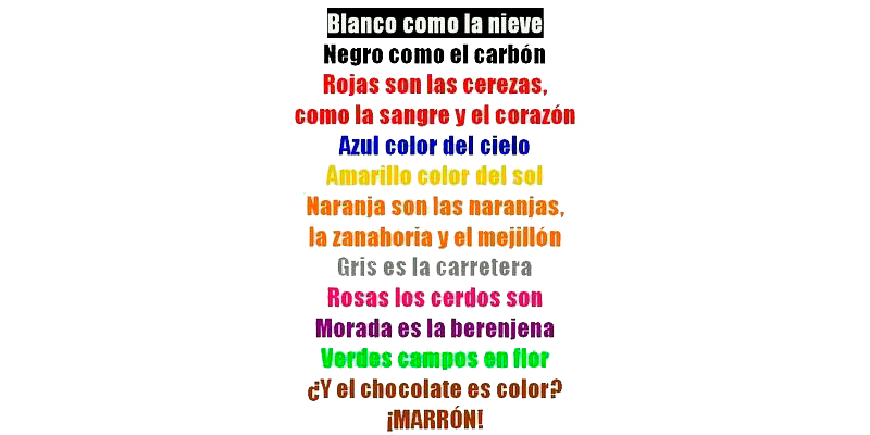 Цвета на испанском, как запомнить